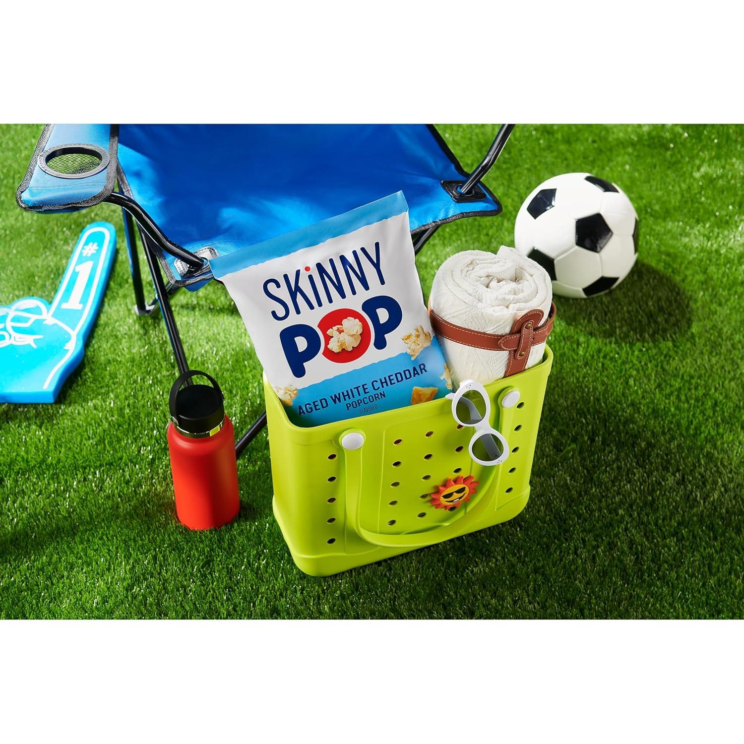 image:imageSkinnyPop Popcorn DairyFree White Cheddar Whole Grain Snack 44oz Bags 12ctAged White Cheddar