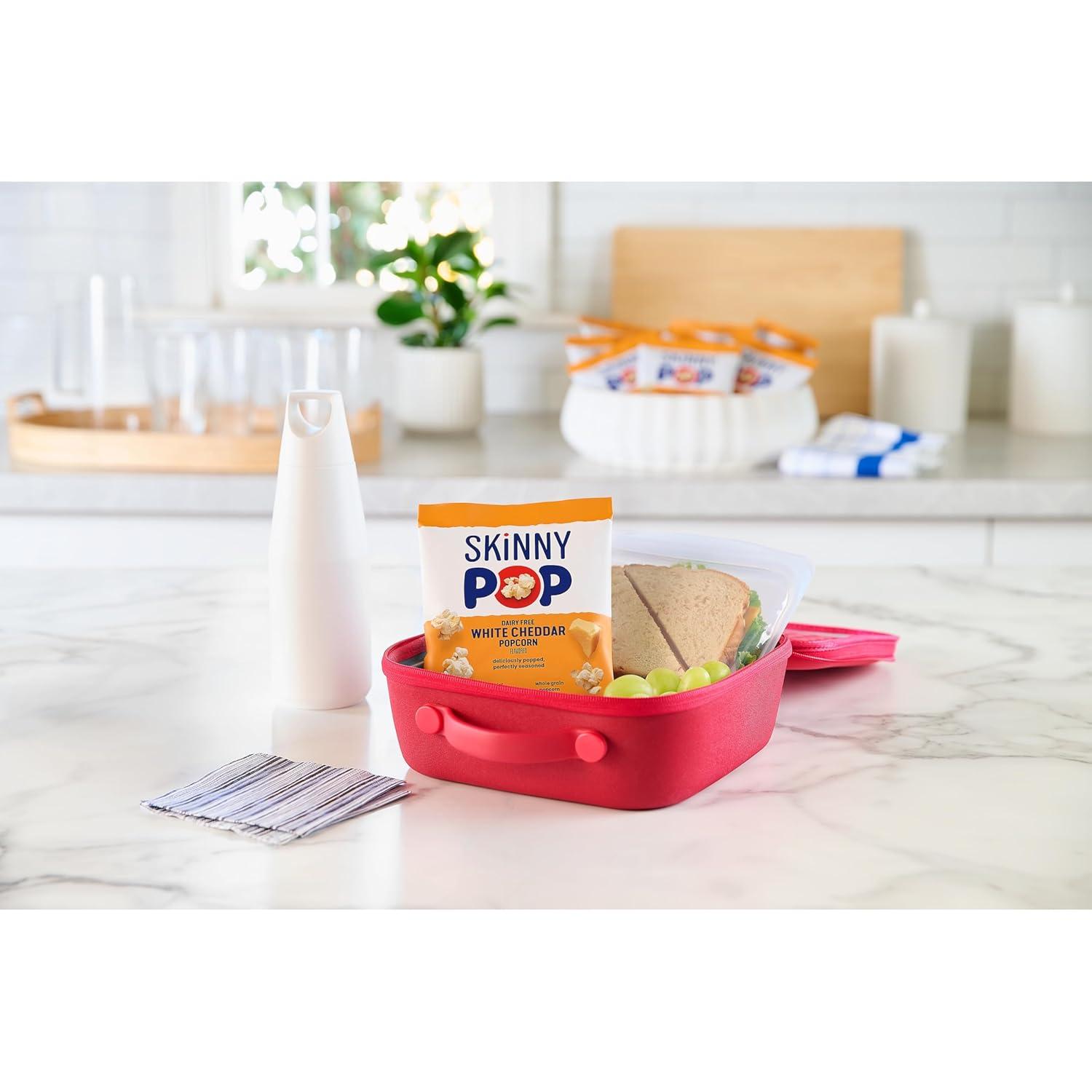 image:imageSkinnyPop Popcorn DairyFree White Cheddar Whole Grain Snack 44oz Bags 12ctDairy Free White Cheddar