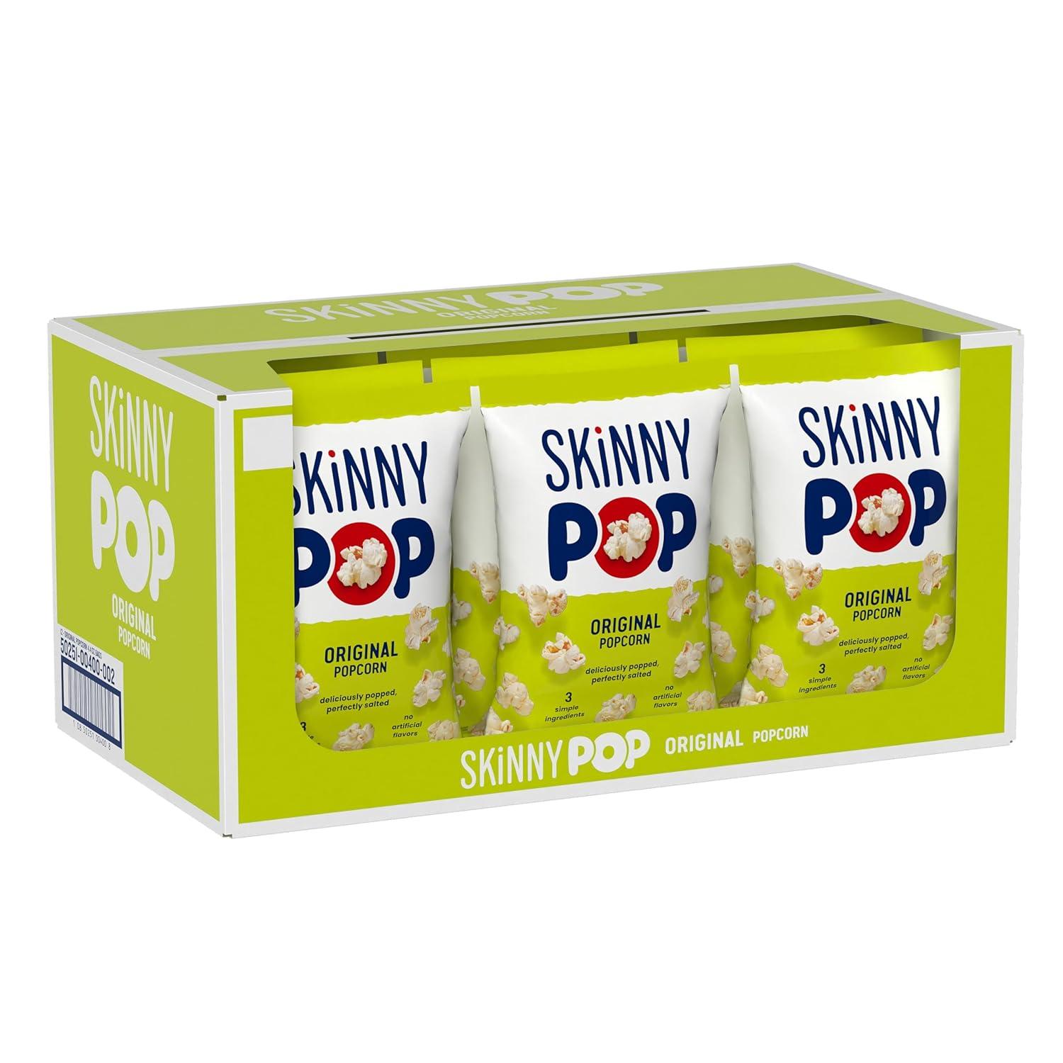 image:imageSkinnyPop Popcorn DairyFree White Cheddar Whole Grain Snack 44oz Bags 12ctOriginal