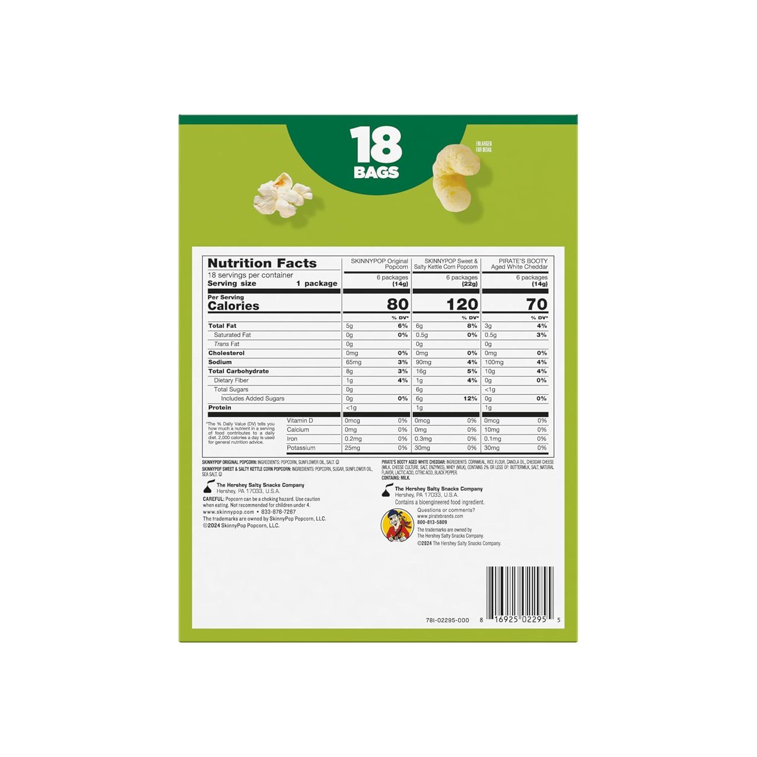 image:imageSkinnyPop Popcorn Original Whole Grain DairyFree Snack 065oz Bags 6ctLunch Box Mix Multipack