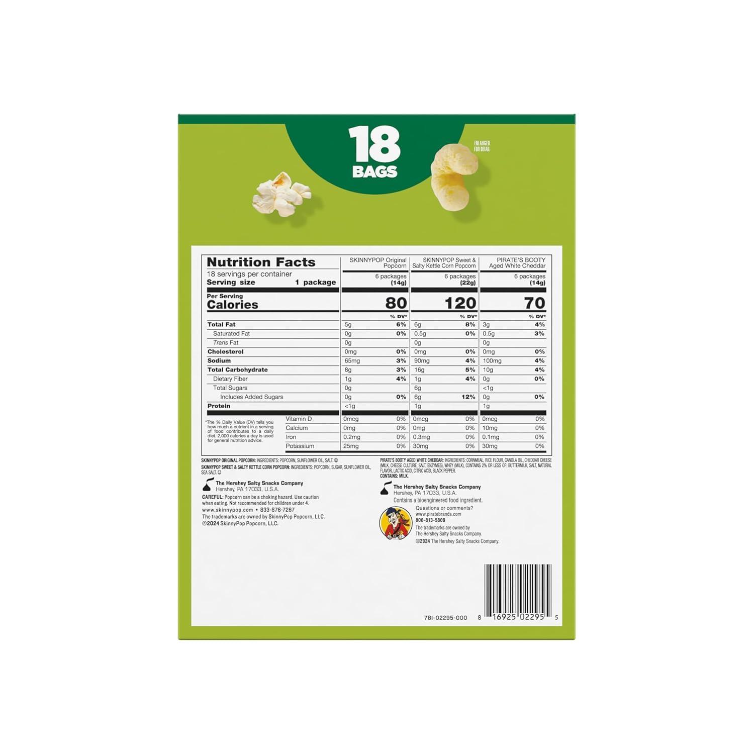 image:imageSkinnyPop Popcorn Original Whole Grain DairyFree Snack 065oz Bags 6ctLunch Box Mix Multipack