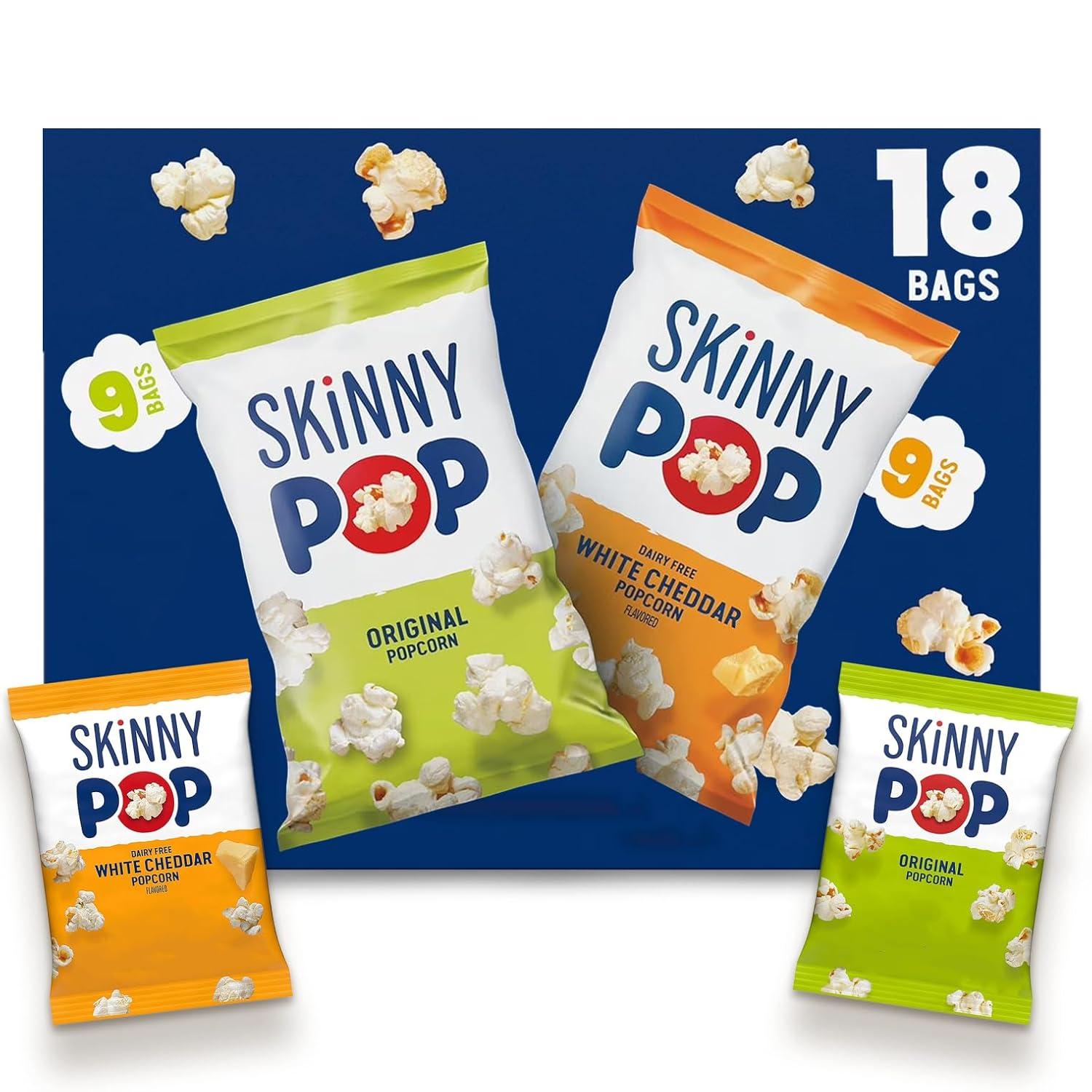 image:imageSkinnyPop Popcorn Original Whole Grain DairyFree Snack 065oz Bags 6ctOriginal Dairy Free White Cheddar