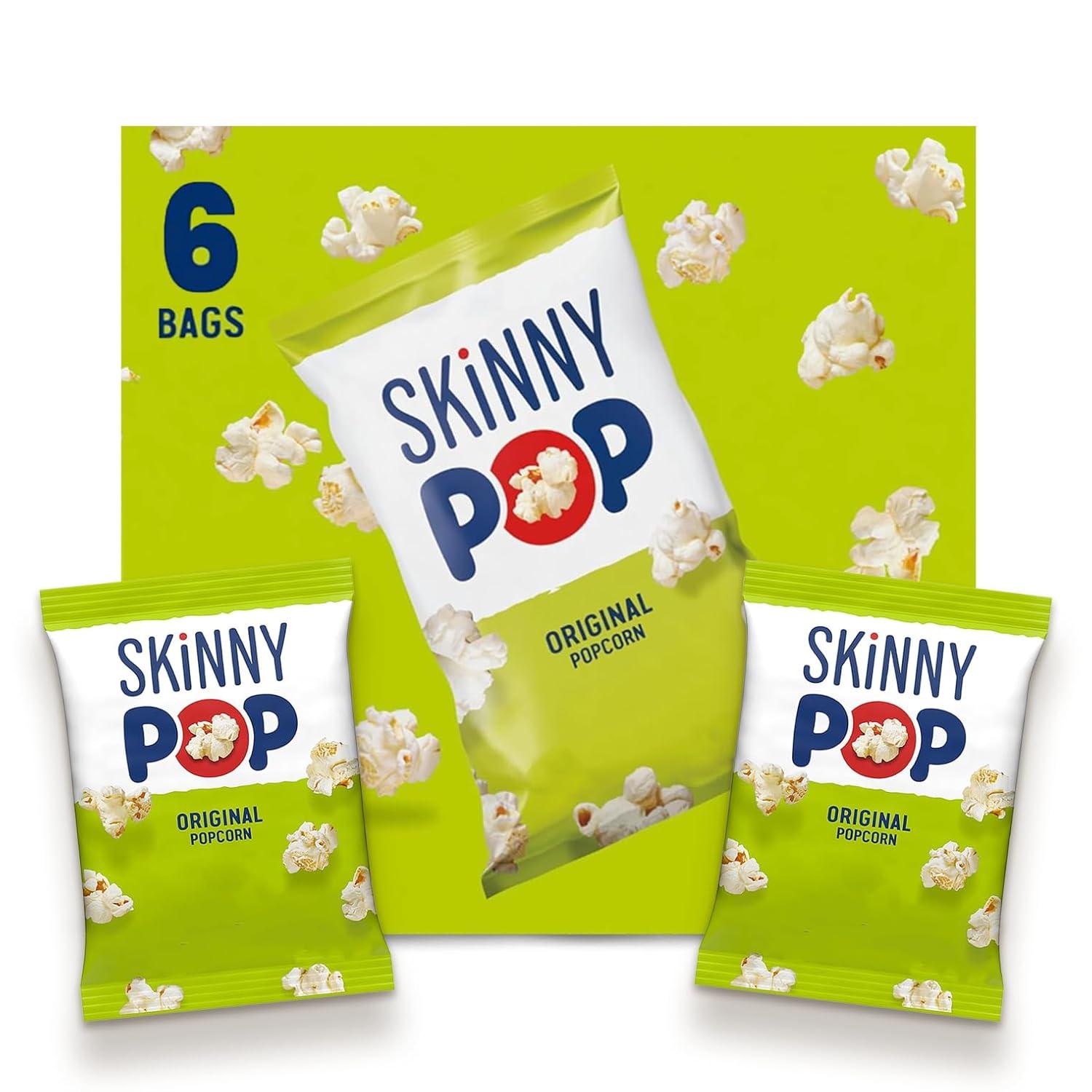 image:imageSkinnyPop Popcorn Original Whole Grain DairyFree Snack 065oz Bags 6ctOriginal