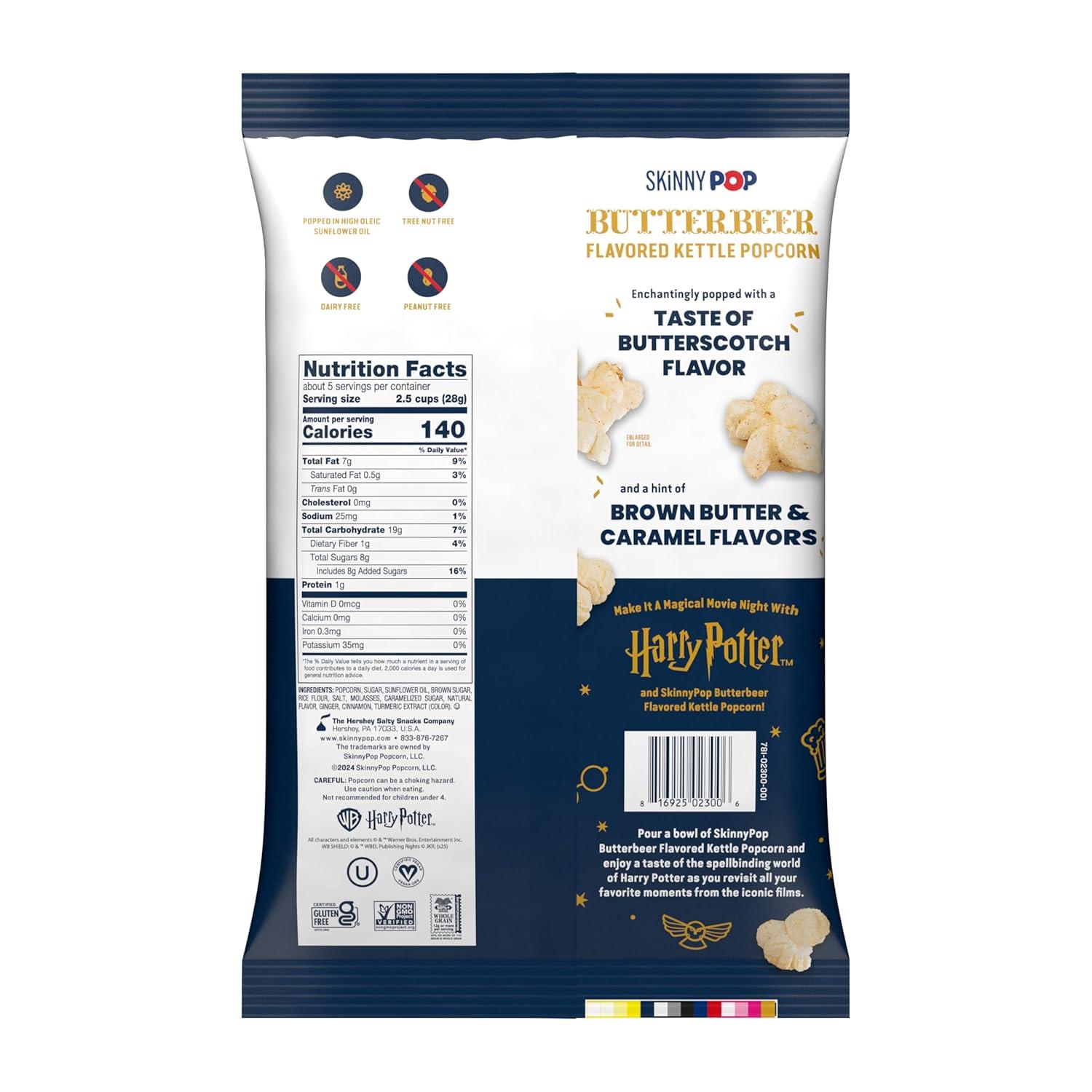 image:imageSkinnyPop Popcorn Original Whole Grain DairyFree Snack 44oz BagButterbeer