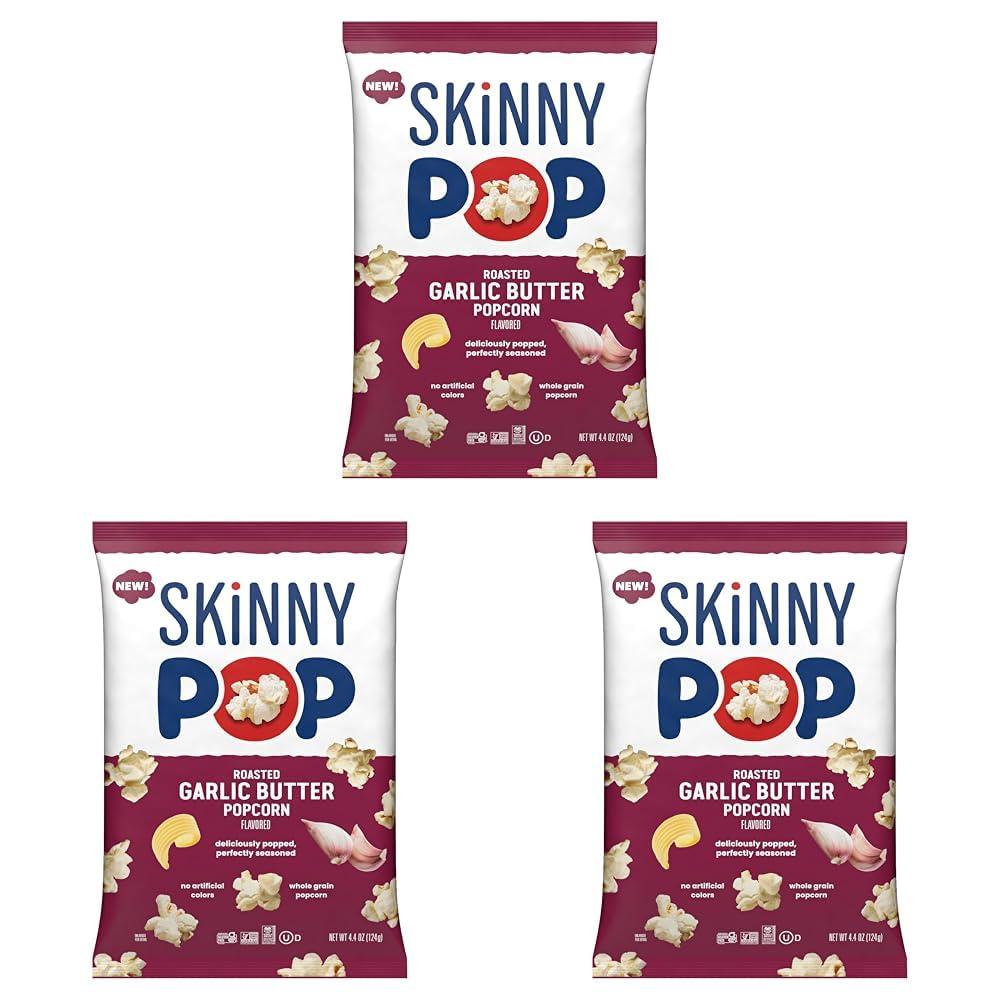 image:imageSkinnyPop Popcorn Original Whole Grain DairyFree Snack 44oz BagGarlicButter