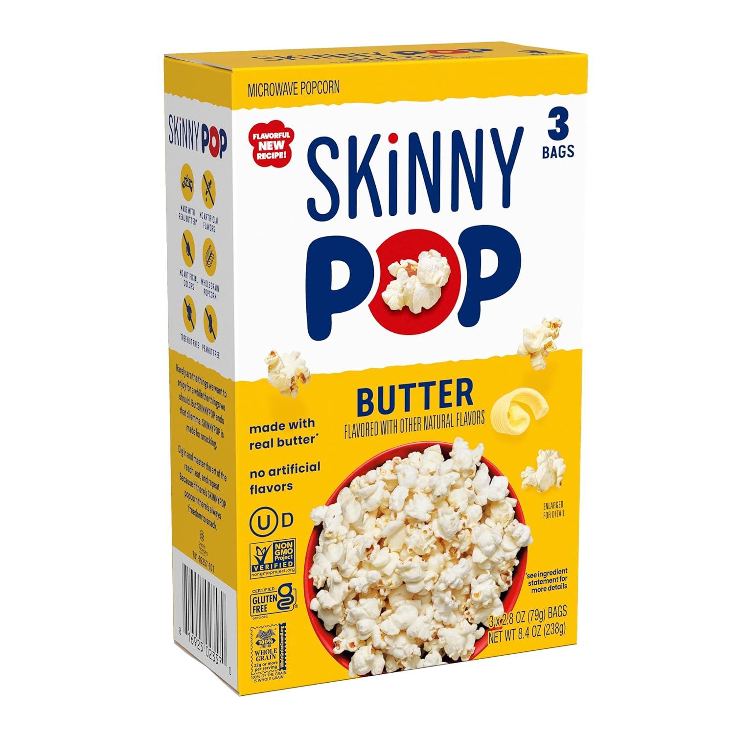 image:imageSkinnyPop Popcorn Sea Salt Microwave 28oz 12 Boxes 3 Bags per BoxButterNew