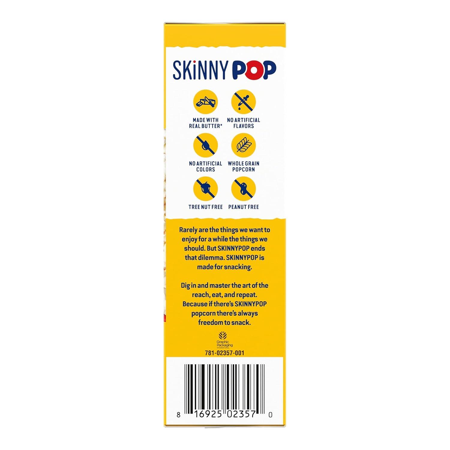 image:imageSkinnyPop Popcorn Sea Salt Microwave 28oz 12 Boxes 3 Bags per BoxButterNew