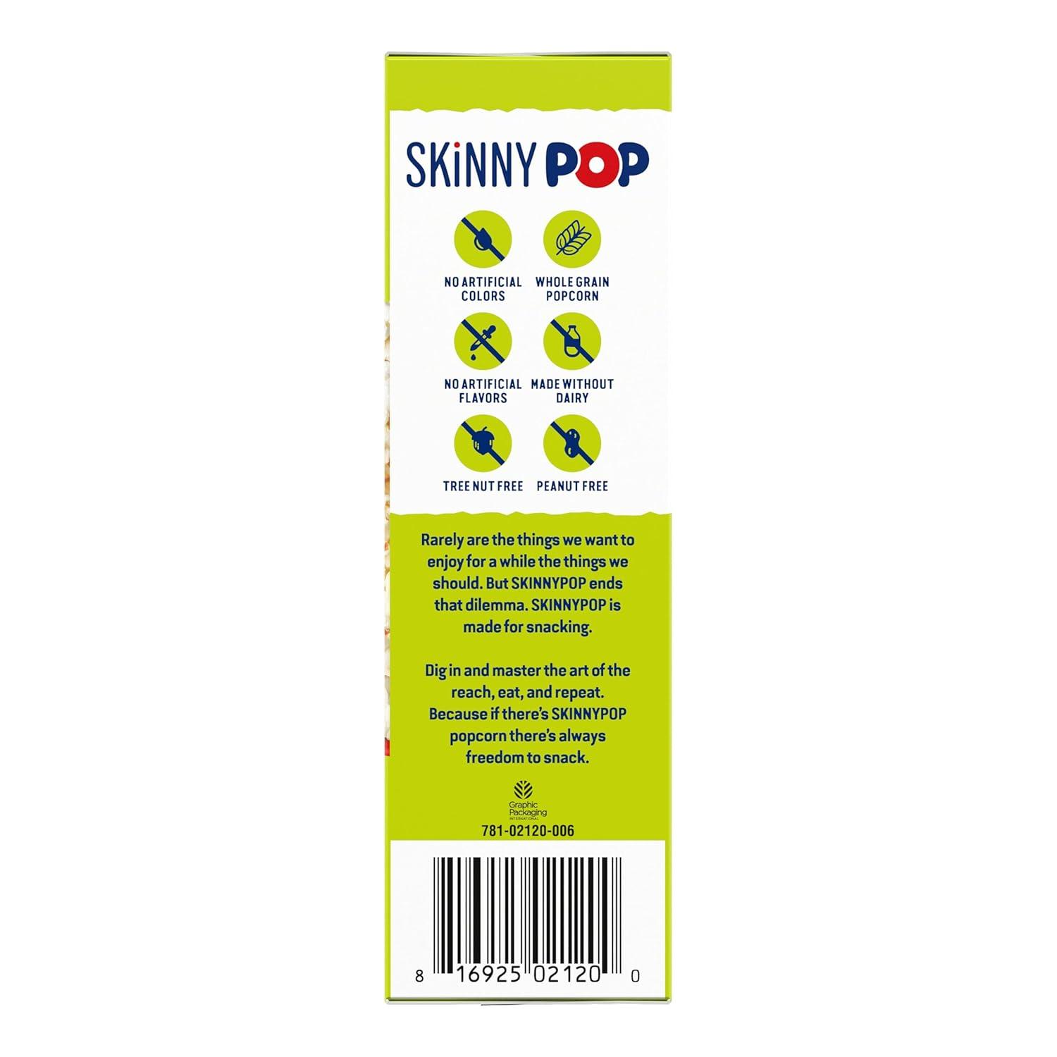 image:imageSkinnyPop Popcorn Sea Salt Microwave 28oz 12 Boxes 3 Bags per BoxSeaSalt