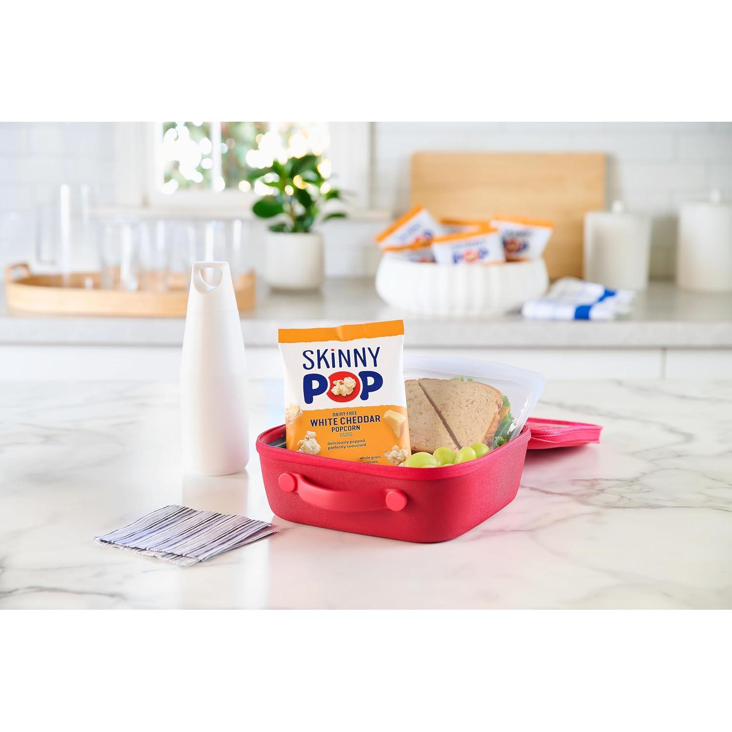 image:imageSkinnyPop Popcorn White Cheddar Whole Grain DairyFree Snack 1oz Bags 12ctDairy Free White Cheddar