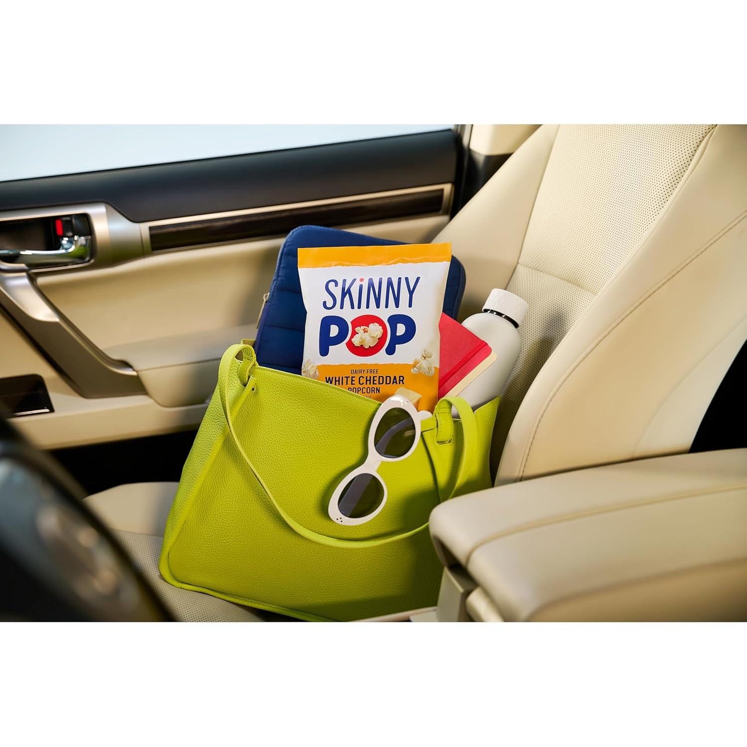 image:imageSkinnyPop Popcorn White Cheddar Whole Grain DairyFree Snack 1oz Bags 12ctDairy Free White Cheddar