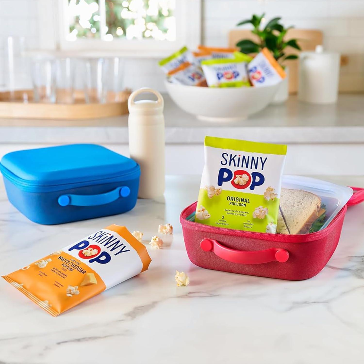 image:imageSkinnyPop Popcorn White Cheddar Whole Grain DairyFree Snack 1oz Bags 12ctOriginal Dairy Free White Cheddar