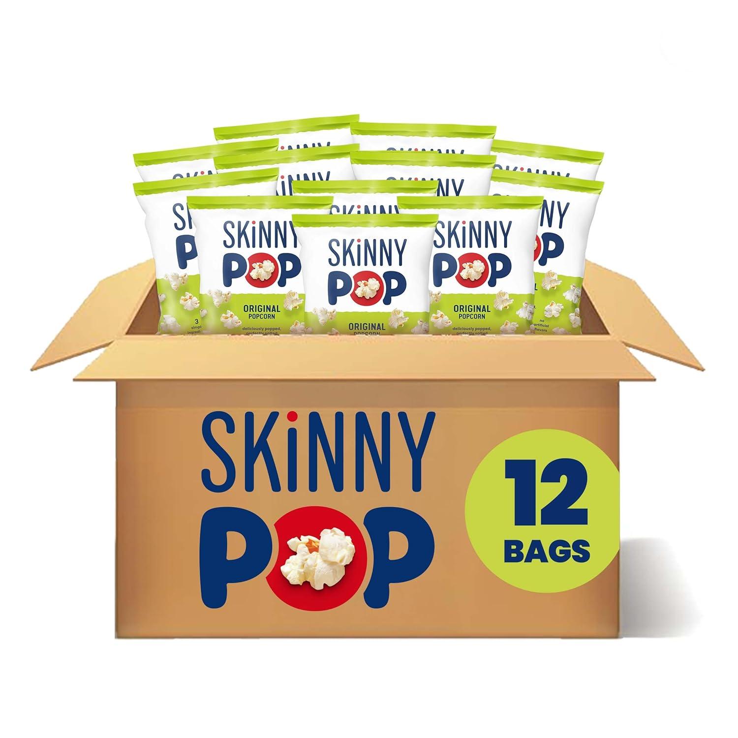 image:imageSkinnyPop Popcorn White Cheddar Whole Grain DairyFree Snack 1oz Bags 12ctOriginal