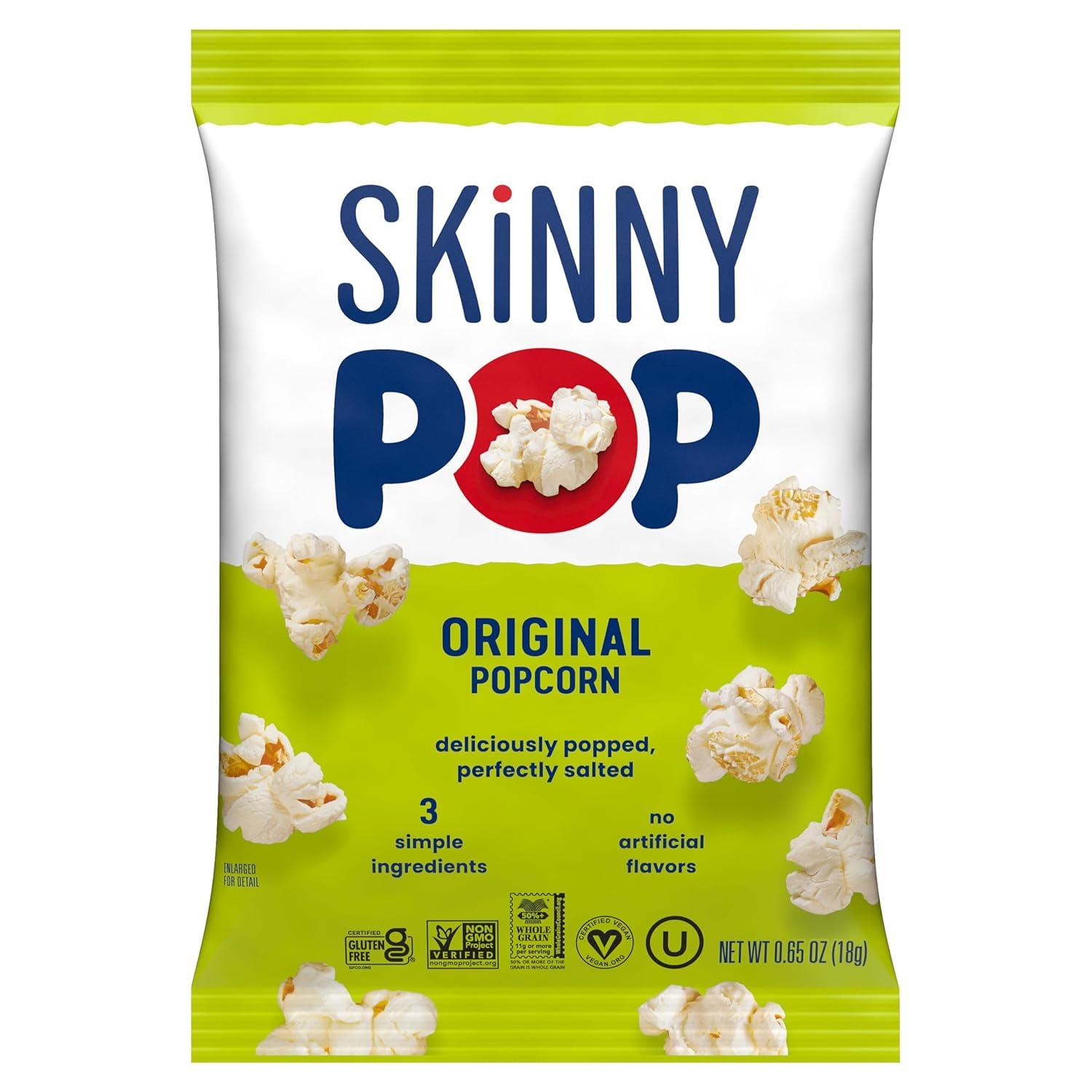 image:imageSkinnyPop Popcorn White Cheddar Whole Grain DairyFree Snack 1oz Bags 12ctOriginal