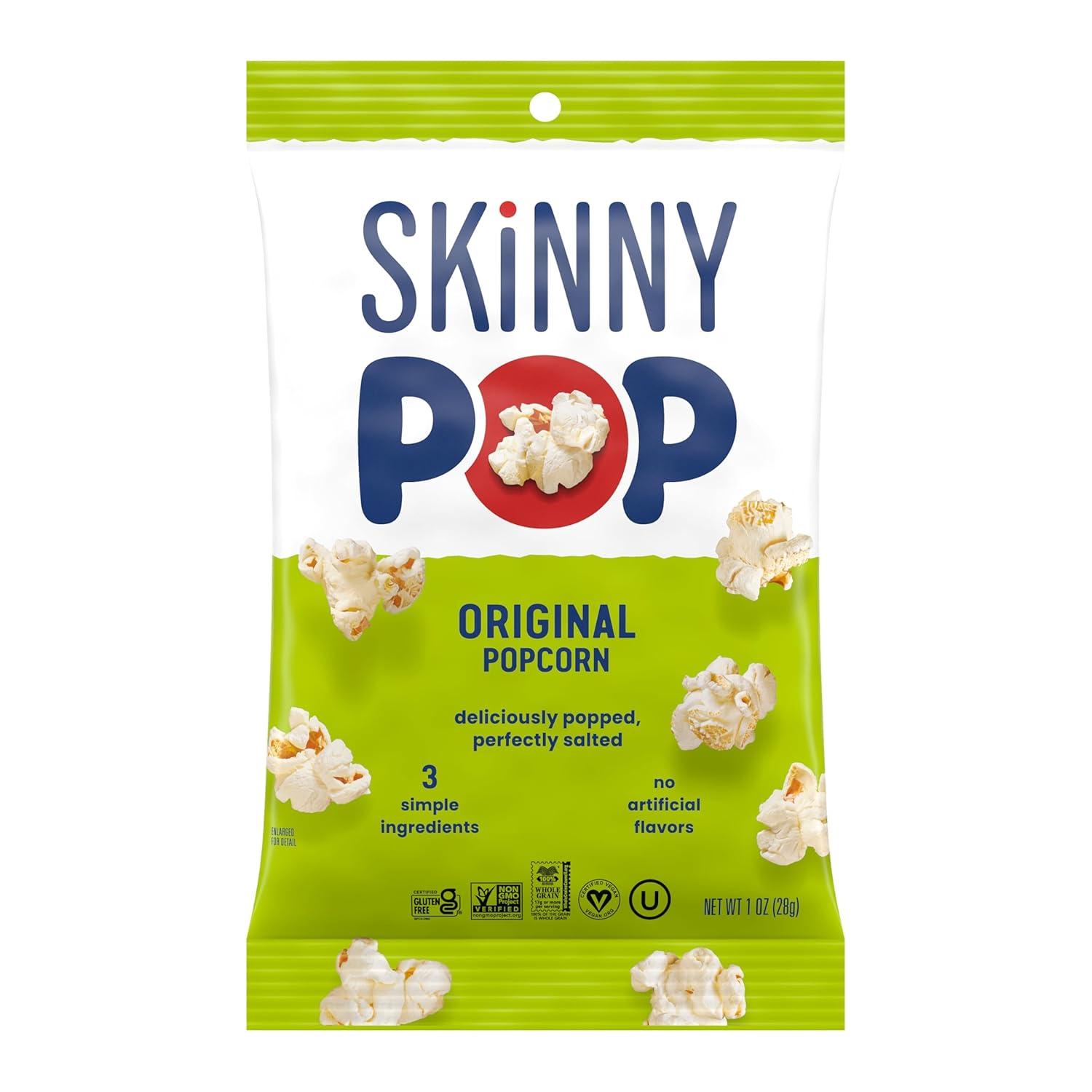 image:imageSkinnyPop Popcorn White Cheddar Whole Grain DairyFree Snack 1oz Bags 12ctOriginal