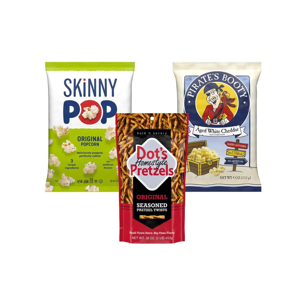 image:imageDots Pretzels SkinnyPop Pirates Booty Bundle Pack Original amp White Cheddar Healthy Kids Snacks 3 PackDots SkinnyPop Pirates Booty Variety Pack Bundle