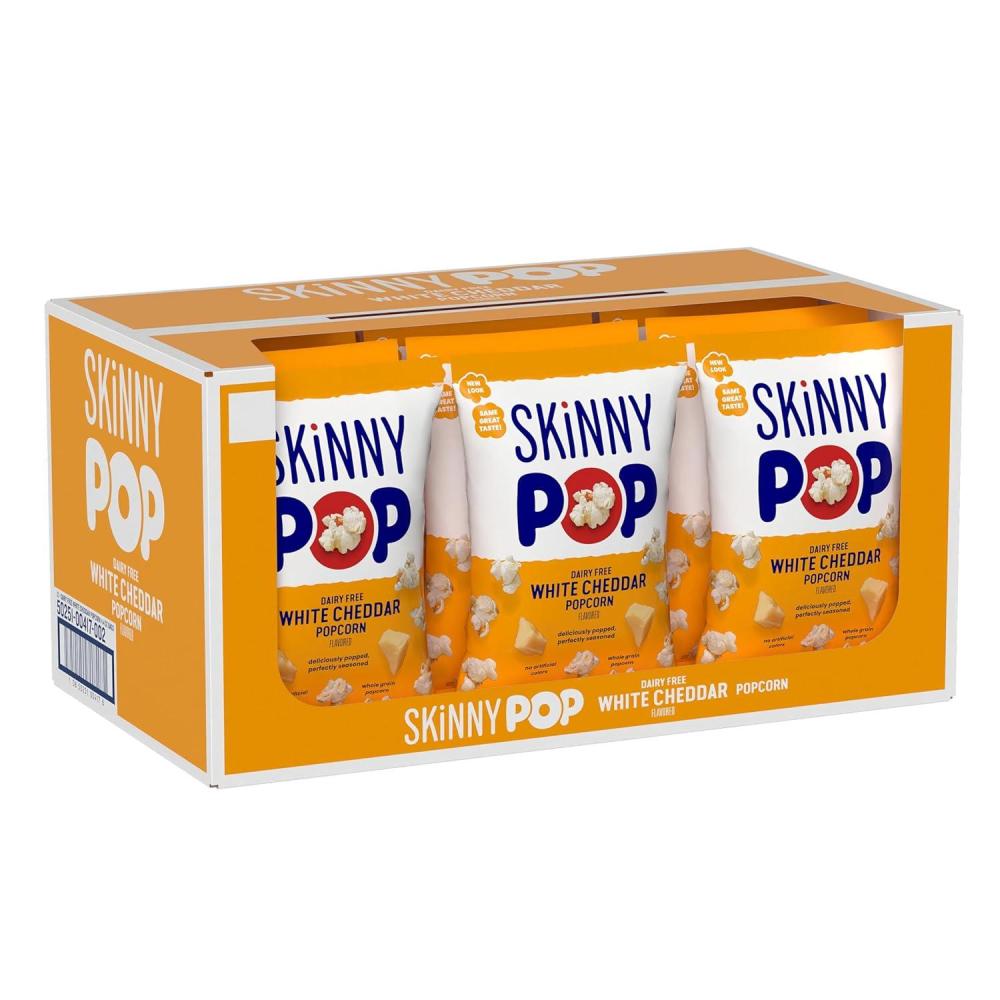 image:imageSkinnyPop Popcorn DairyFree White Cheddar Whole Grain Snack 44oz Bags 12ctDFCheddarCheese