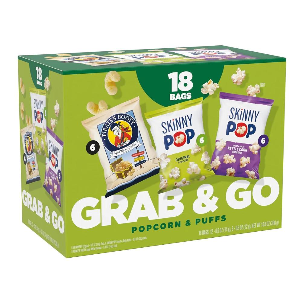 image:imageSkinnyPop Popcorn Original Whole Grain DairyFree Snack 065oz Bags 6ctLunch Box Mix Multipack