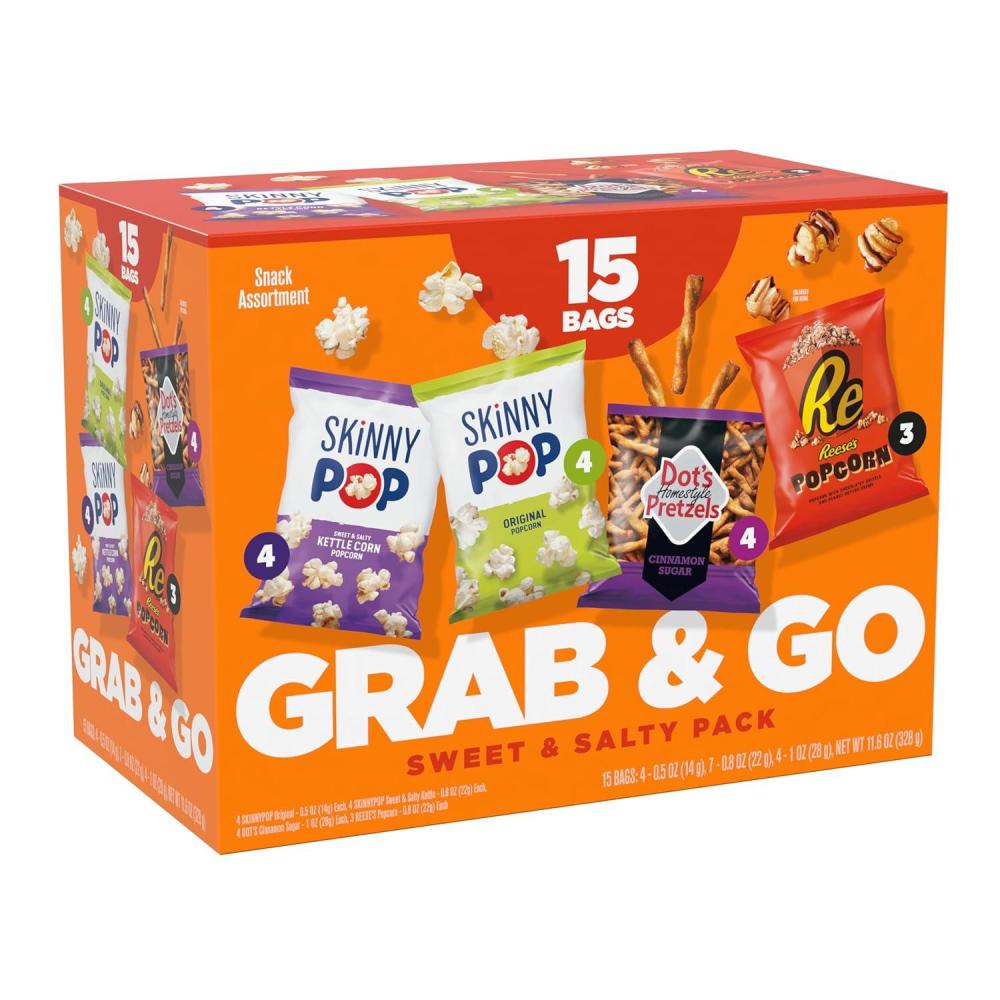 image:imageSkinnyPop Popcorn Original Whole Grain DairyFree Snack 065oz Bags 6ctSweet  Salty Multipack