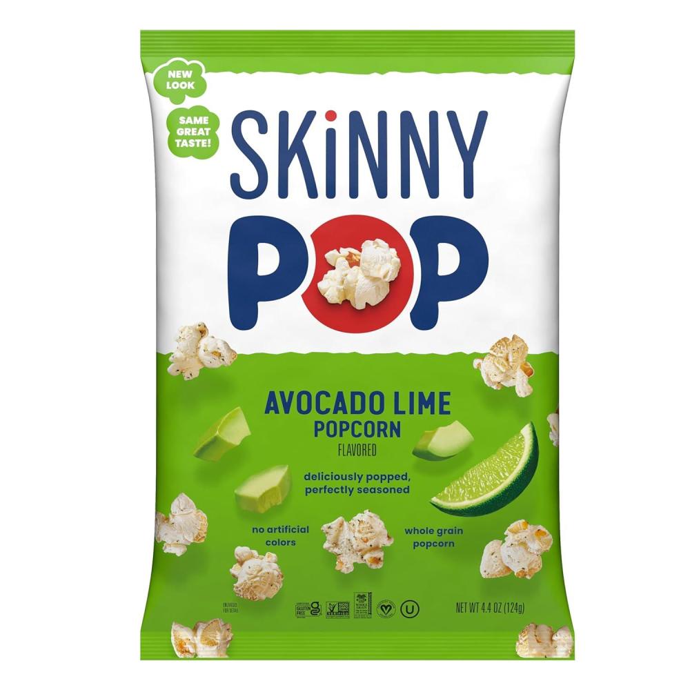 image:imageSkinnyPop Popcorn Original Whole Grain DairyFree Snack 44oz BagAvocado Lime