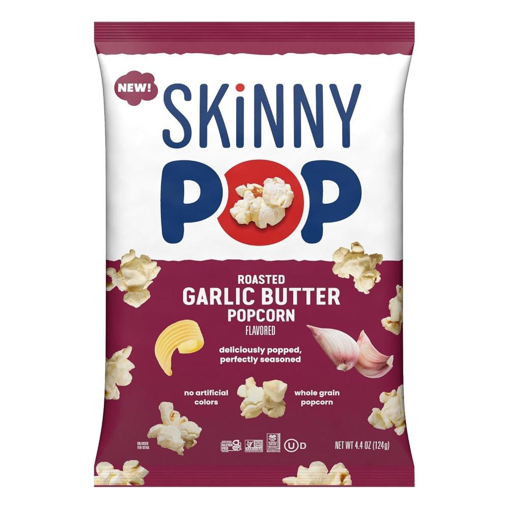 image:imageSkinnyPop Popcorn Original Whole Grain DairyFree Snack 44oz BagGarlicButter