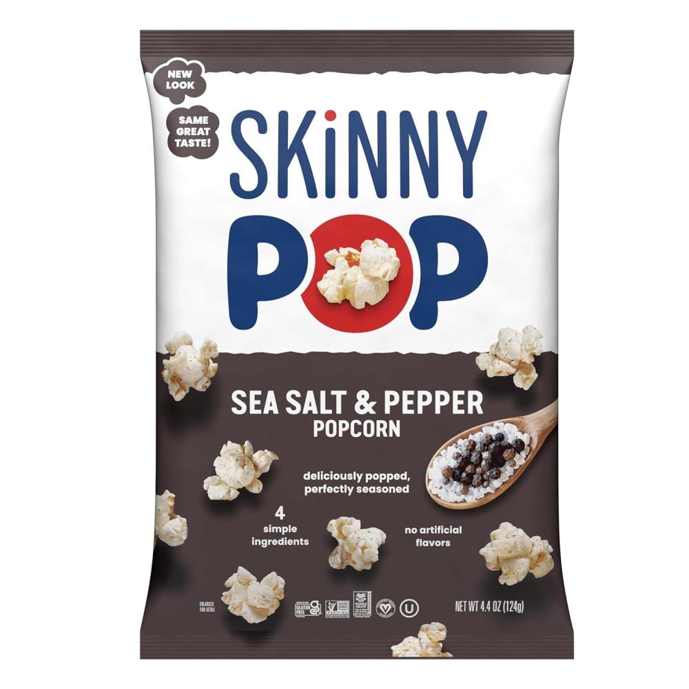 image:imageSkinnyPop Popcorn Original Whole Grain DairyFree Snack 44oz BagSaltAndPepper