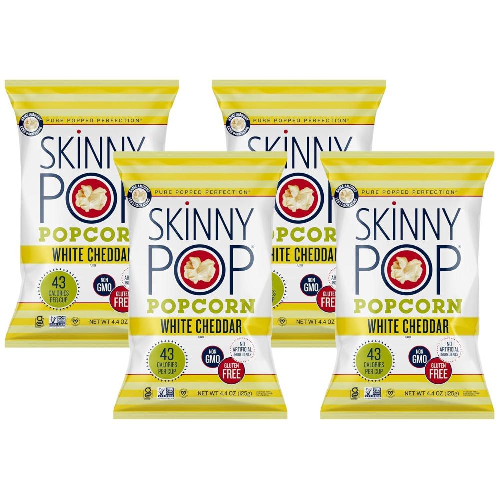 image:imageSkinnyPop Popcorn Original Whole Grain DairyFree Snack 44oz BagWhite Cheddar