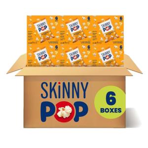 SkinnyPop Popcorn, Dairy-Free White Cheddar, Whole Grain Snack, 4.4oz Bags (12ct)(Dairy Free White Cheddar)