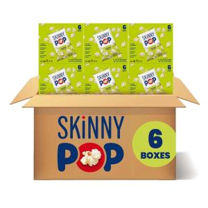 SkinnyPop Popcorn, Dairy-Free White Cheddar, Whole Grain Snack, 4.4oz Bags (12ct)(Original)