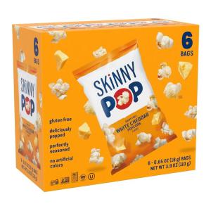 SkinnyPop Popcorn, Original, Whole Grain, Dairy-Free Snack, 4.4oz Bag(DF Cheddar-Cheese)