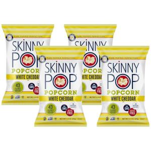 SkinnyPop Popcorn, Original, Whole Grain, Dairy-Free Snack, 4.4oz Bag(White Cheddar)